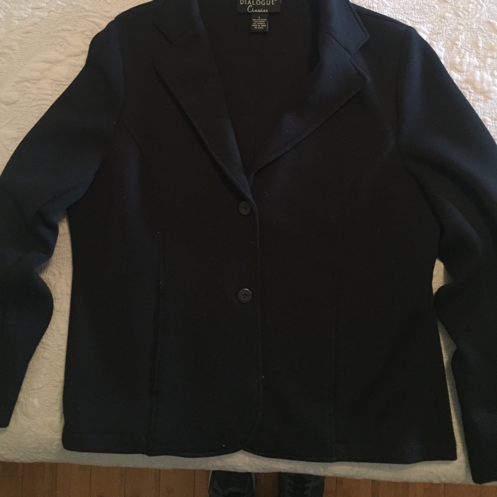 Dialogue ladies black wool jacket. new condition